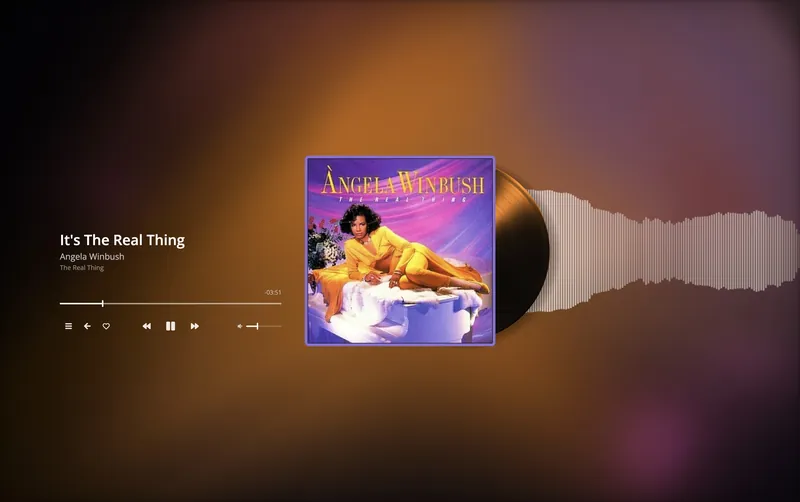 Pegasus, the full-screen player, playing an album